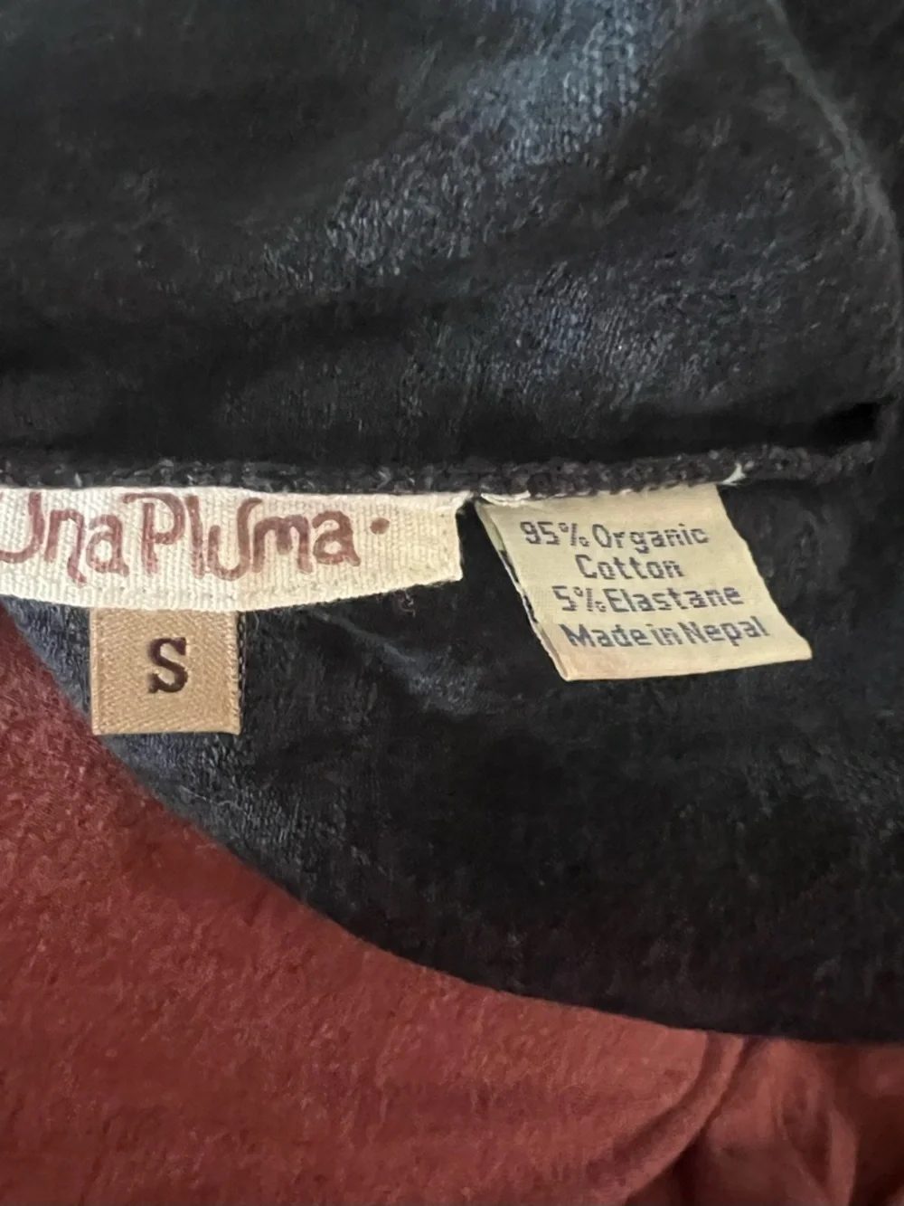 Una Pluma Cropped Tank Top Women Small Organic Cotton Stretch Geometric - Picture 3 of 3